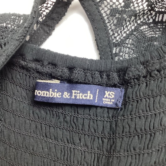 Abercrombie and Fitch Black Sleeveless Lace Cocktail Mini Dress XS - Picture 8 of 10